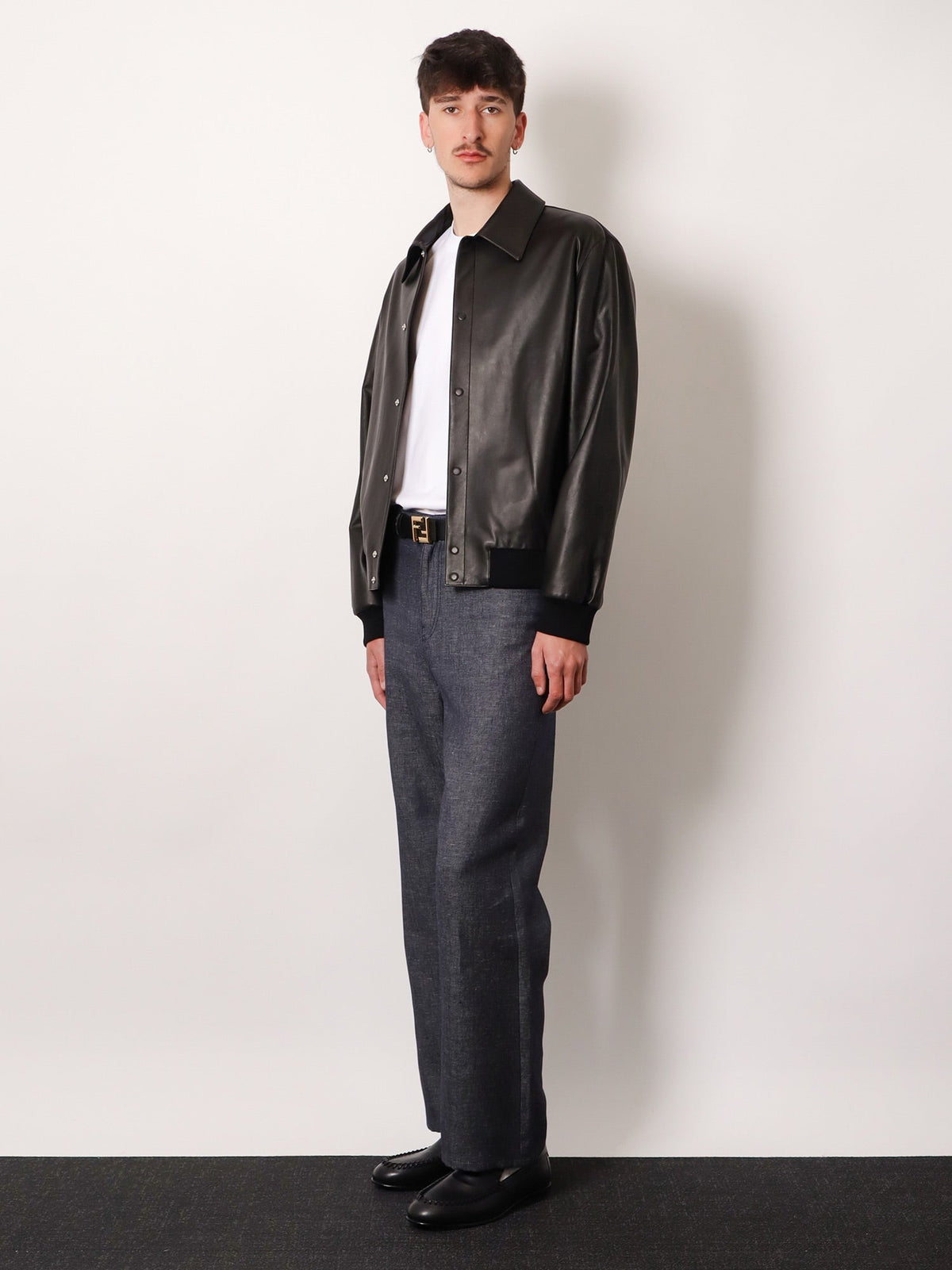 Fendi Relaxed linen, cotton and silk jeans - Dark Blu