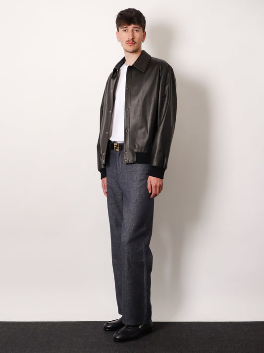 Fendi Relaxed linen, cotton and silk jeans - Dark Blu