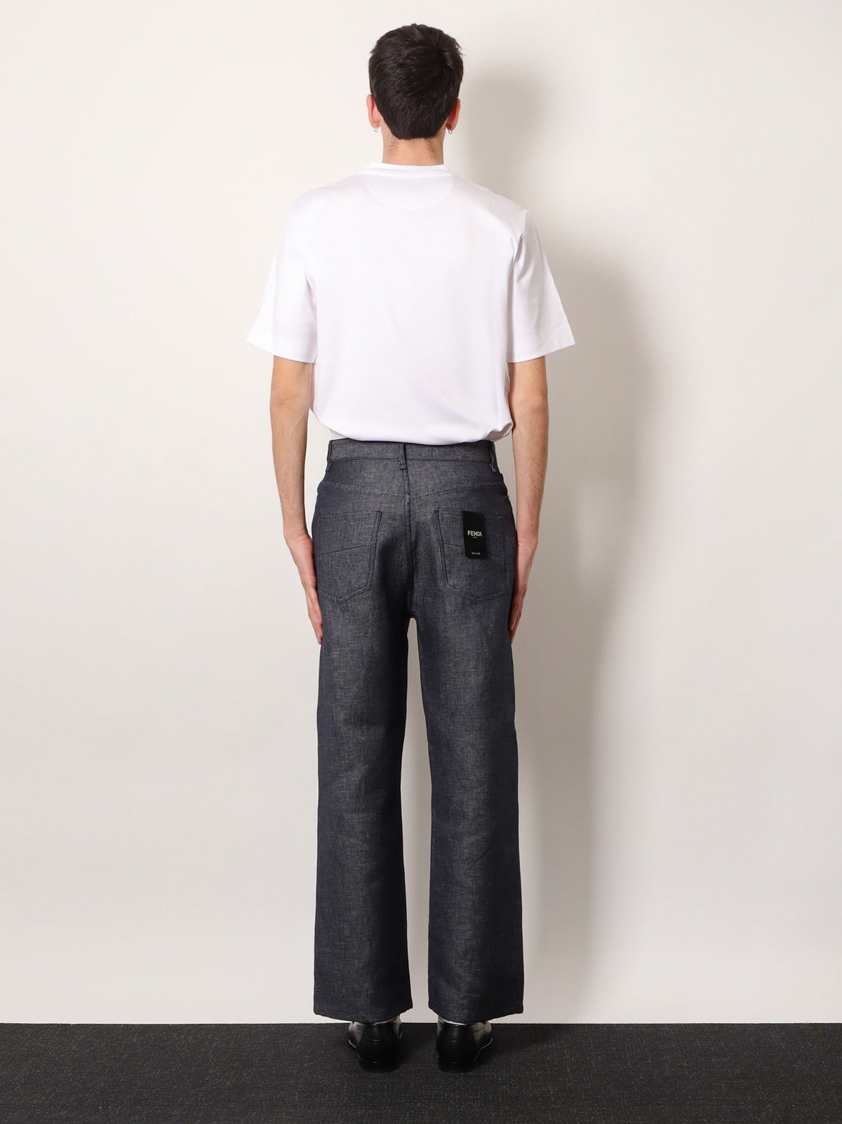 Fendi Relaxed linen, cotton and silk jeans - Dark Blu