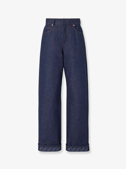 Fendi Beige Denim Trousers