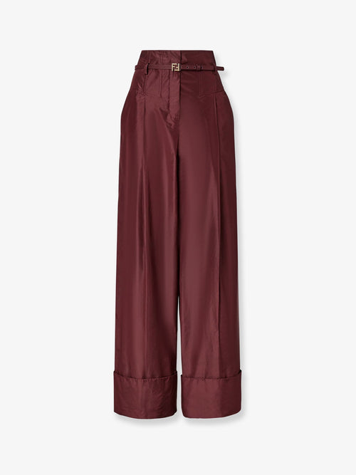 Fendi Taffeta' trousers - Plum 26