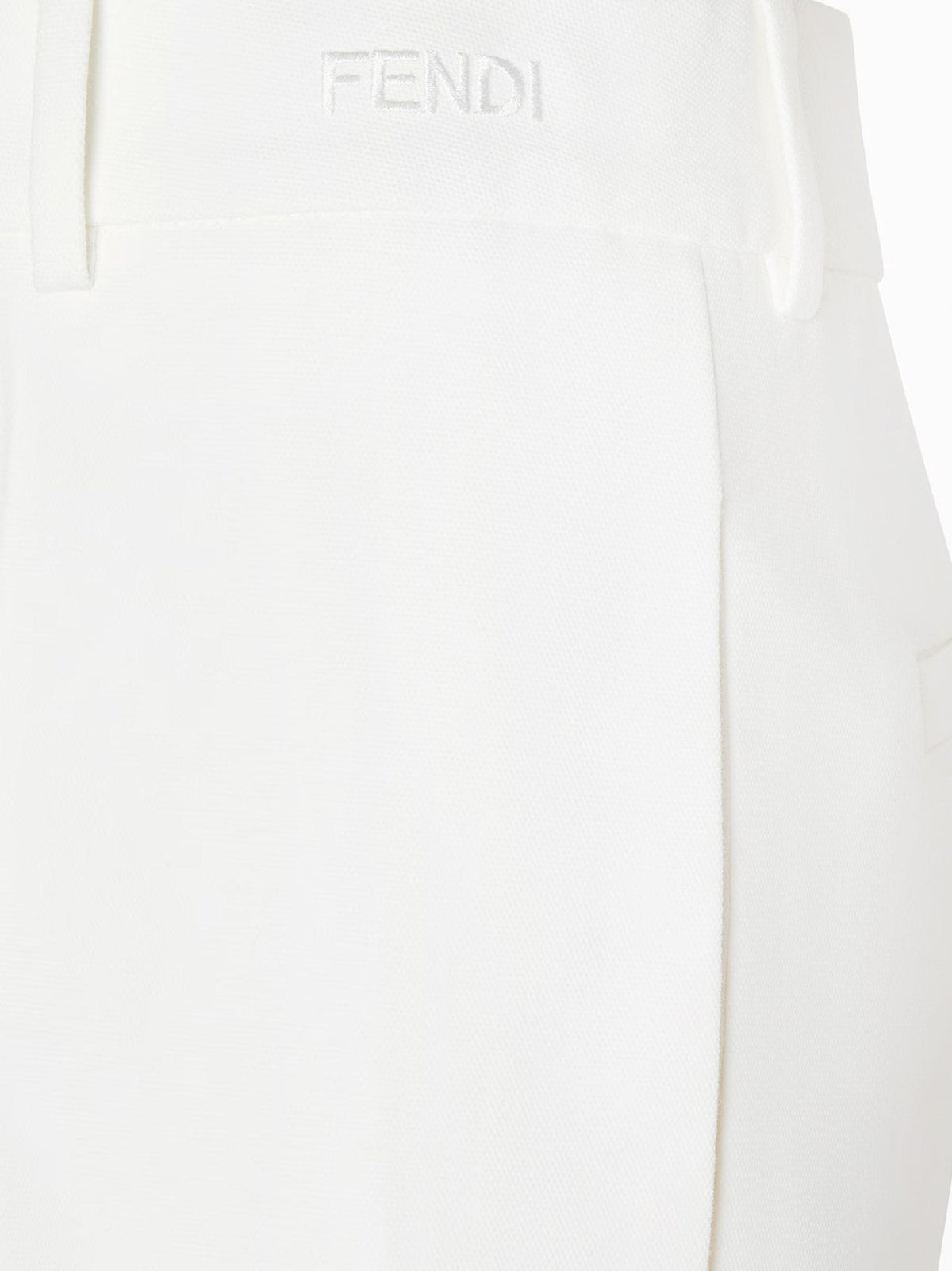 Fendi Technical canvas trousers - White