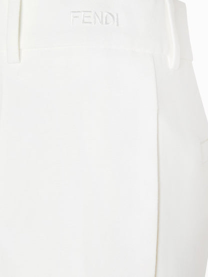 Fendi Technical canvas trousers - White