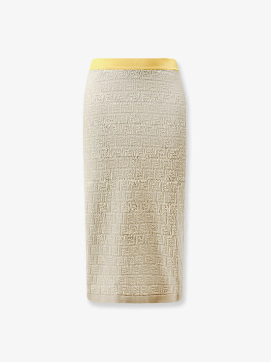 Fendi Ff Color Block Skirt
