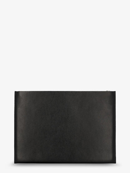 GIVENCHY - Leather clutch bag with lettering logo on the front