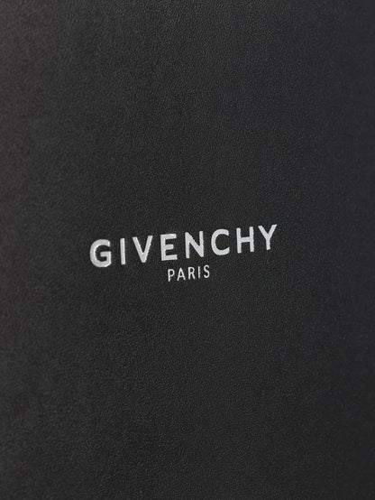 Givenchy Leather clutch bag with lettering logo on the front - Black