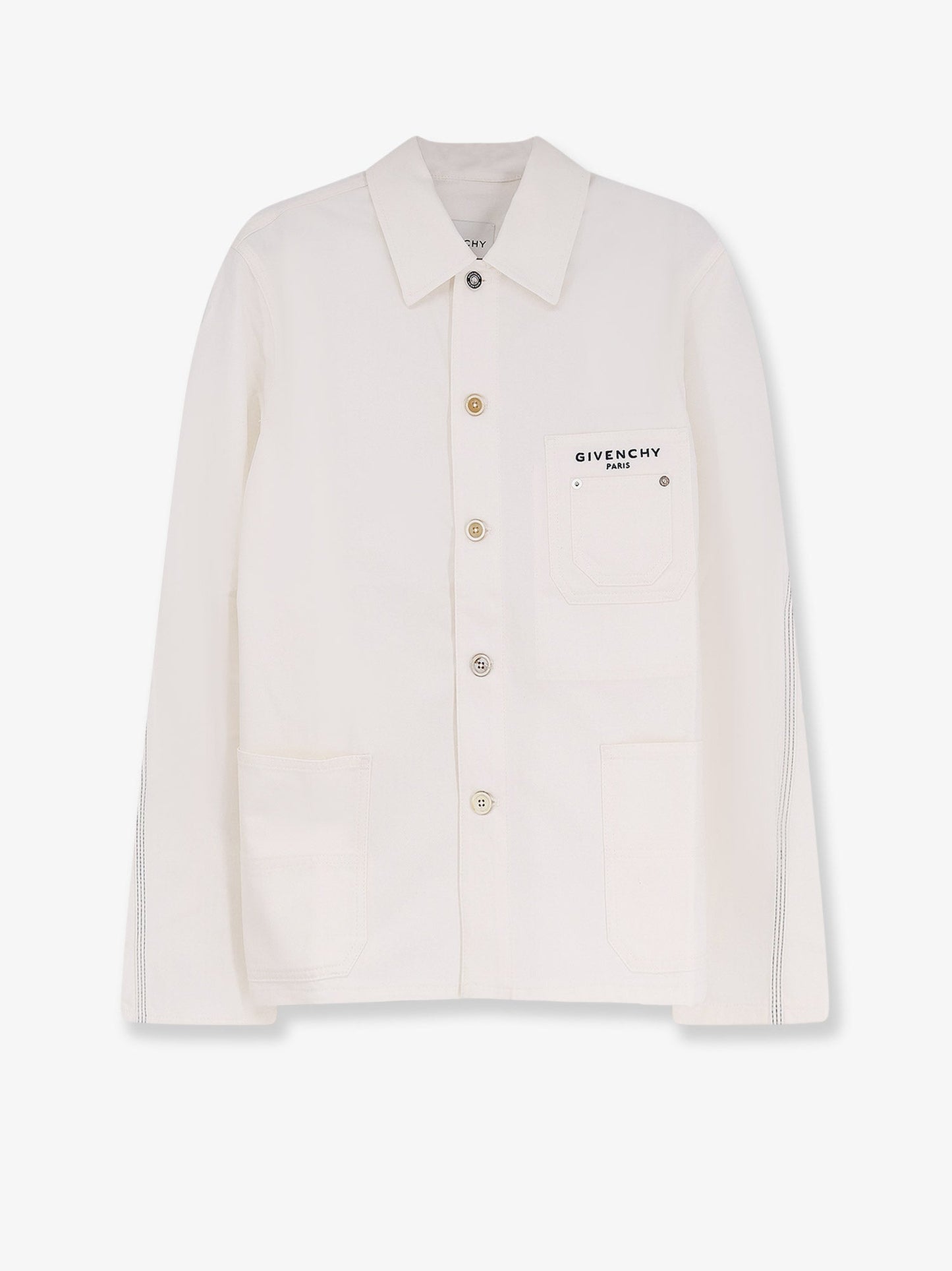 Givenchy Denim Jacket With Iconic Lettering Logo On The Front