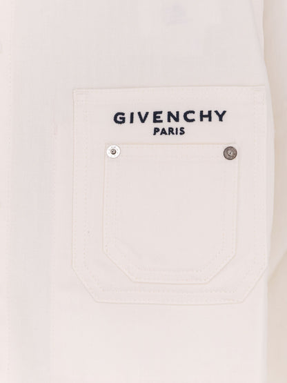 Givenchy Denim Jacket With Iconic Lettering Logo On The Front