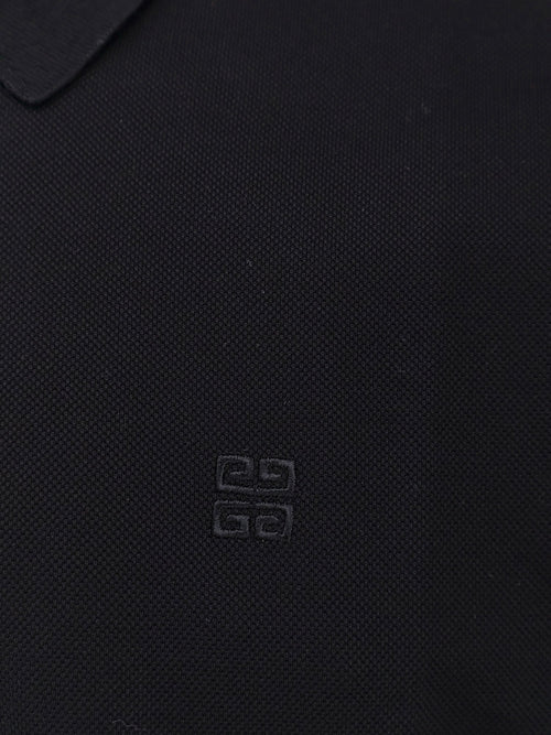 Givenchy Piqué cotton polo shirt with 4g embroidery - Nero