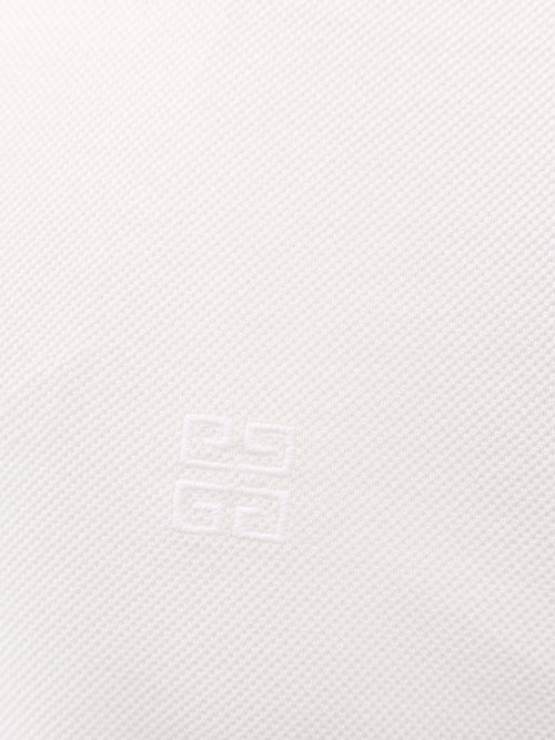 Givenchy Piqué cotton polo shirt with 4g embroidery - Bianco