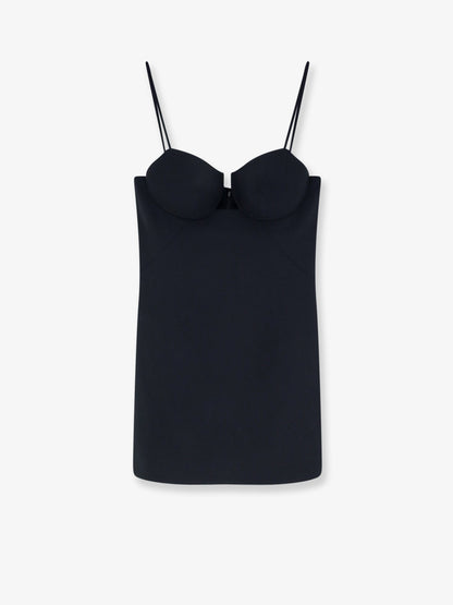 Givenchy Cutaway Satin Mini Dress - Black