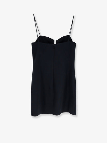 Givenchy Cutaway Satin Mini Dress - Black