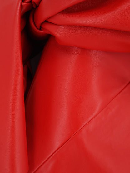 Givenchy Leather bustier dress with bow detail - Poppyred