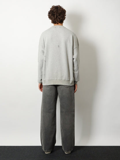 Golden Goose Deluxe Brand Cotton sweatshirt with print on the front - Alluminiumgrey
