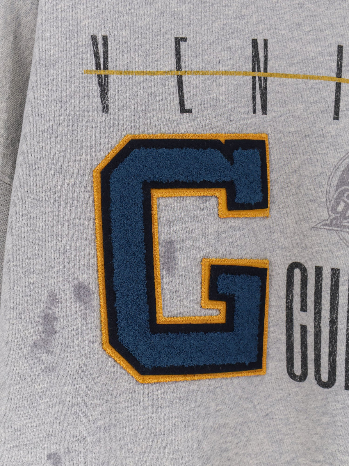 Golden Goose Deluxe Brand Cotton sweatshirt with print on the front - Alluminiumgrey
