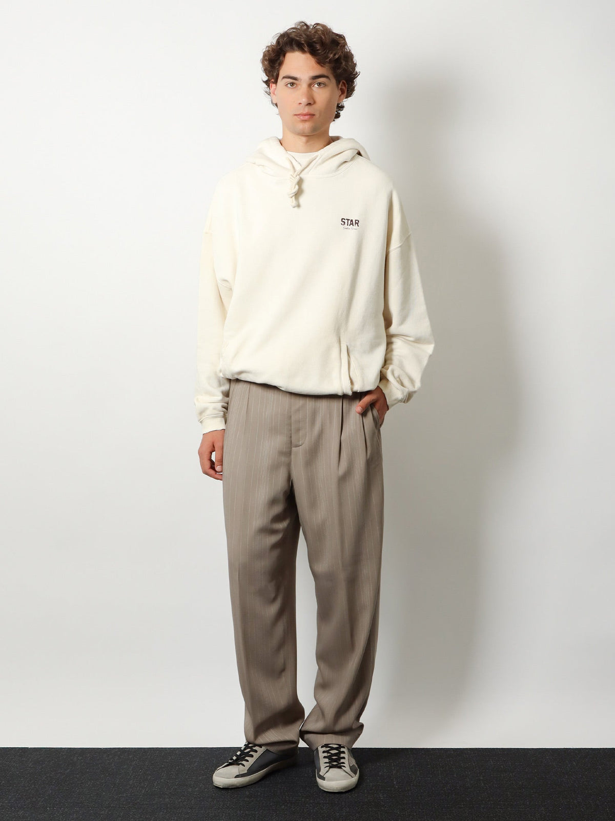 Golden Goose Deluxe Brand Oversized cotton sweatshirt - Artic Wolf