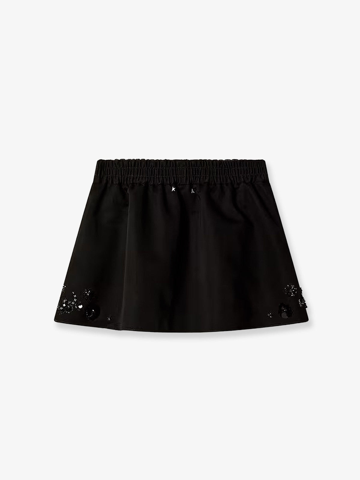 Golden Goose Deluxe Brand Cotton blend midi skirt with floral sequin and crystal details - Black