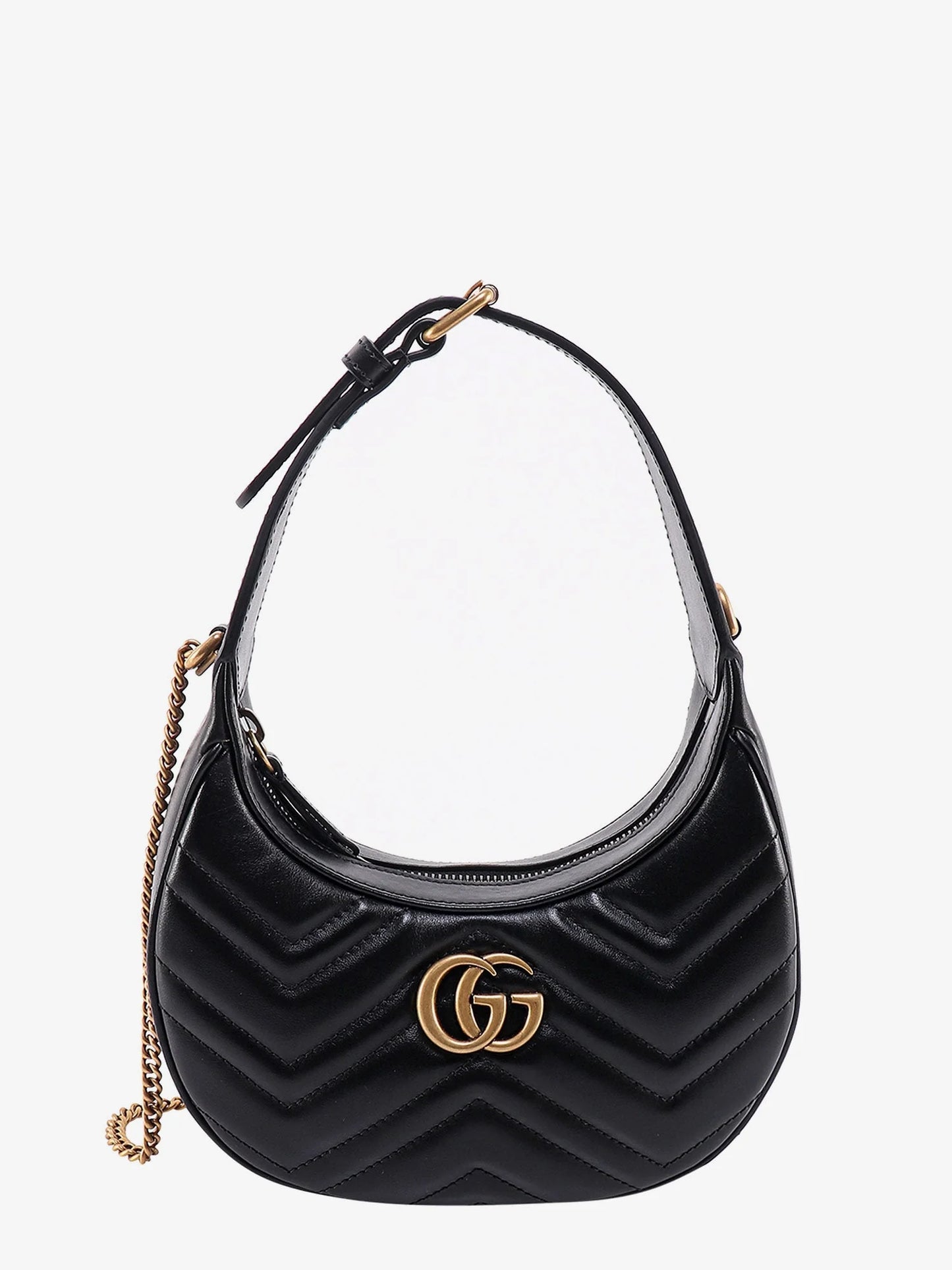 Gucci Gg Marmont Quilted Leather Shoulder Bag With Metal Gg Logo