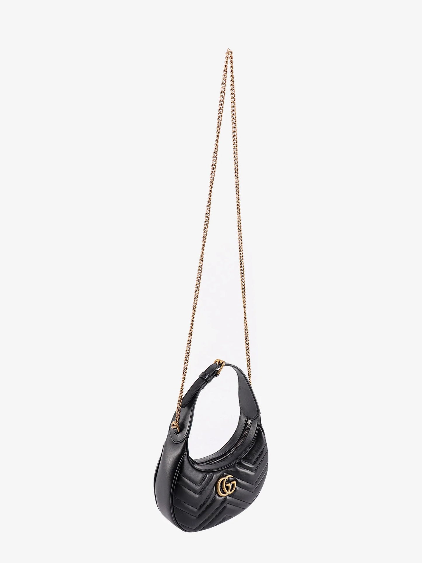 Gucci Gg Marmont Quilted Leather Shoulder Bag With Metal Gg Logo