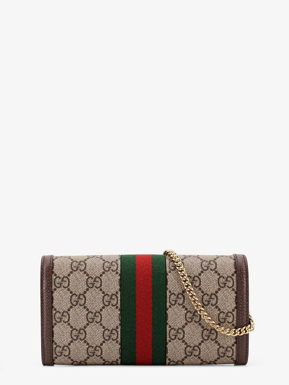 Gucci Ophidia Gg Supreme Fabric And Leather Crossbody Bag