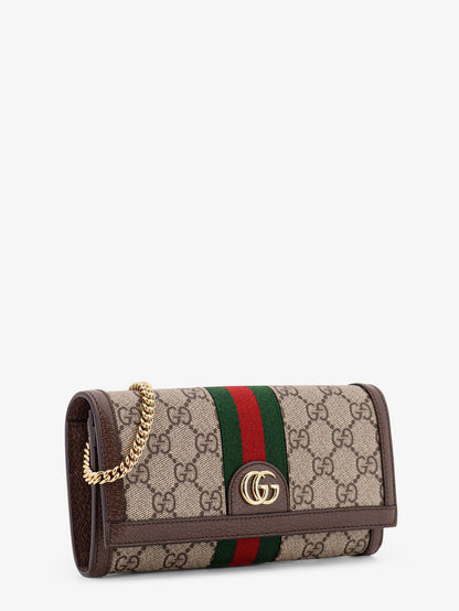 Gucci Ophidia Gg Supreme Fabric And Leather Crossbody Bag