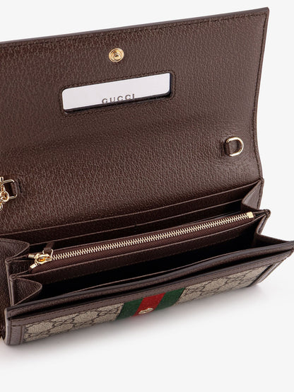 Gucci Ophidia Gg Supreme Fabric And Leather Crossbody Bag