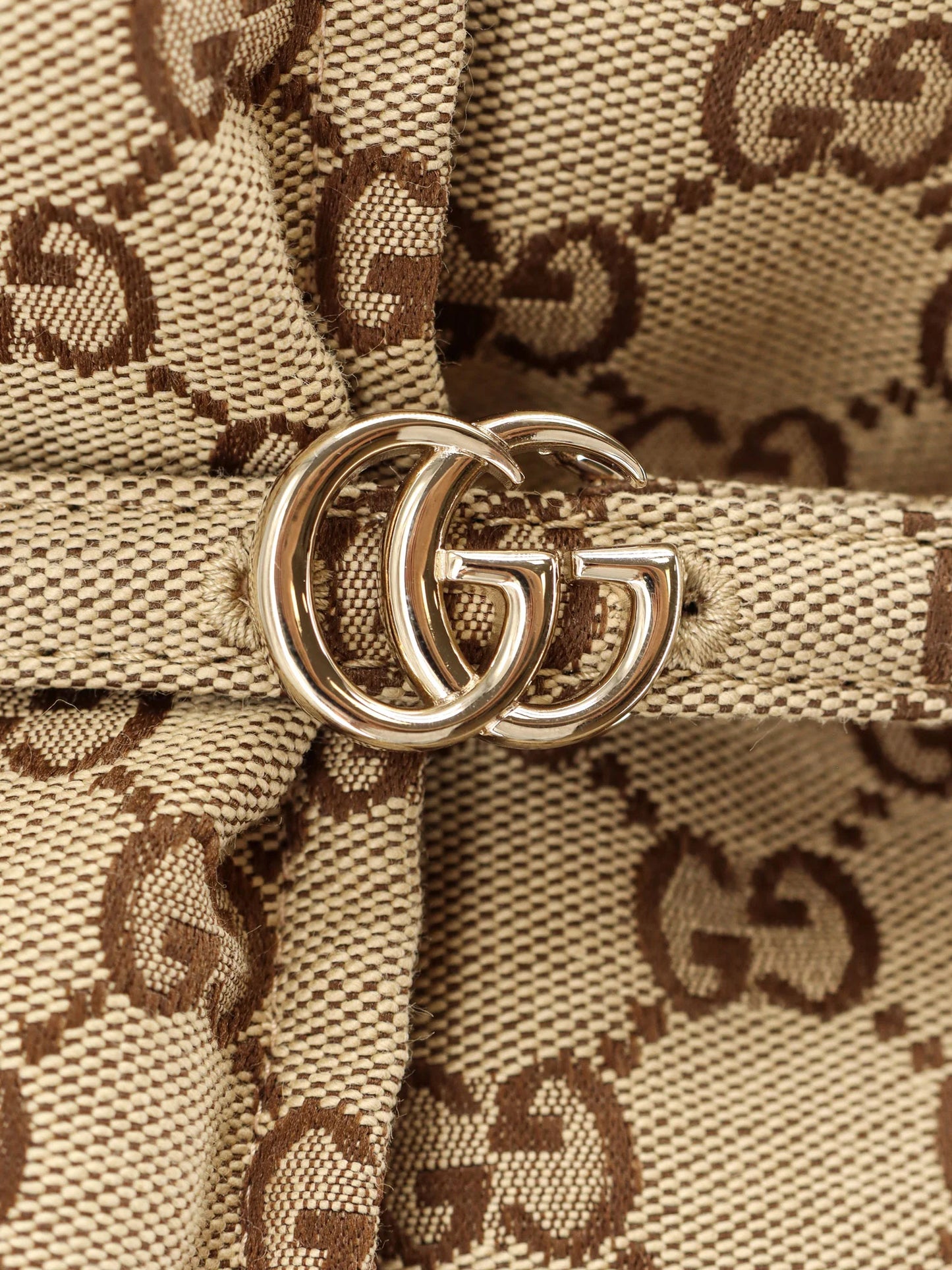 Gucci Gg Fabric Padded Jacket With Belt