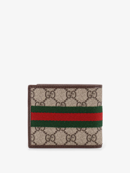 Gucci Coated Canvas Wallet With Gg Motif