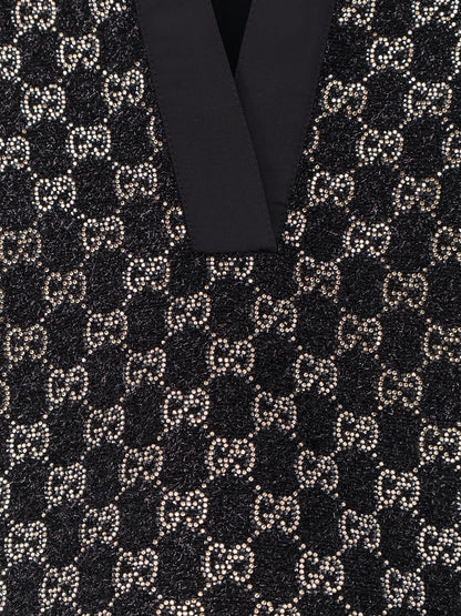 Gucci Lightweight Lamé Wool Tweed Top