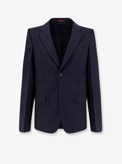 Gucci Gucci pinstripe wool single-breasted blazer - Blue Grey