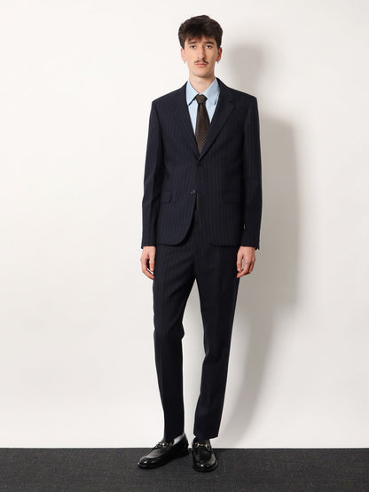 Gucci Gucci pinstripe wool single-breasted blazer - Blue Grey