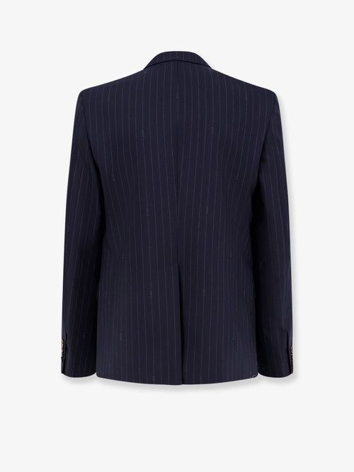Gucci Gucci pinstripe wool single-breasted blazer - Blue Grey