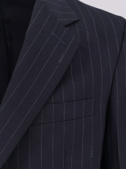 Gucci Gucci Pinstripe Wool Single Breasted Blazer