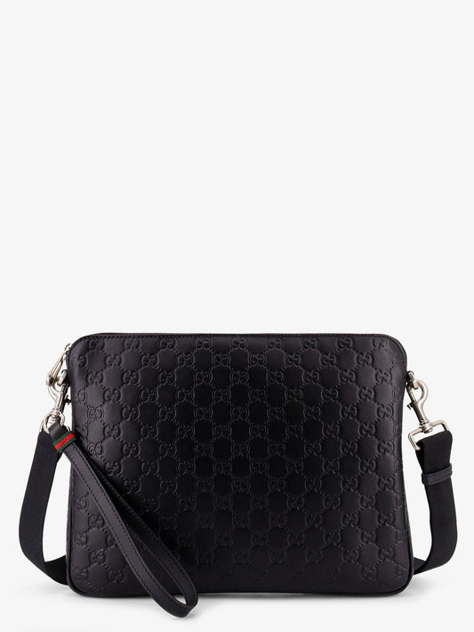 Gucci Gg Emblem Leather Crossbody Bag