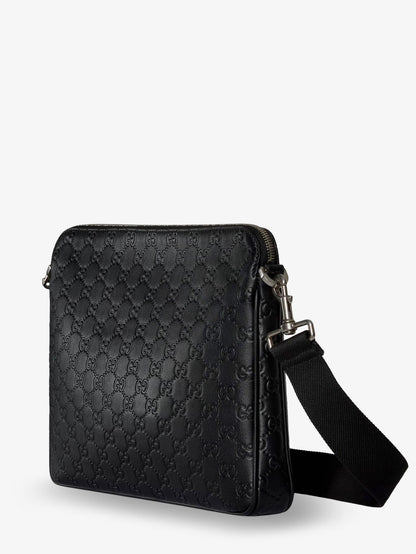 Gucci GG Emblem leather crossbody bag - Grey