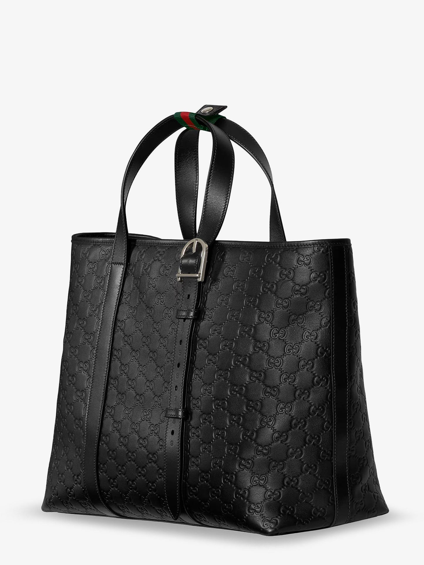 Gucci Gg Emblem Leather Shopping Bag