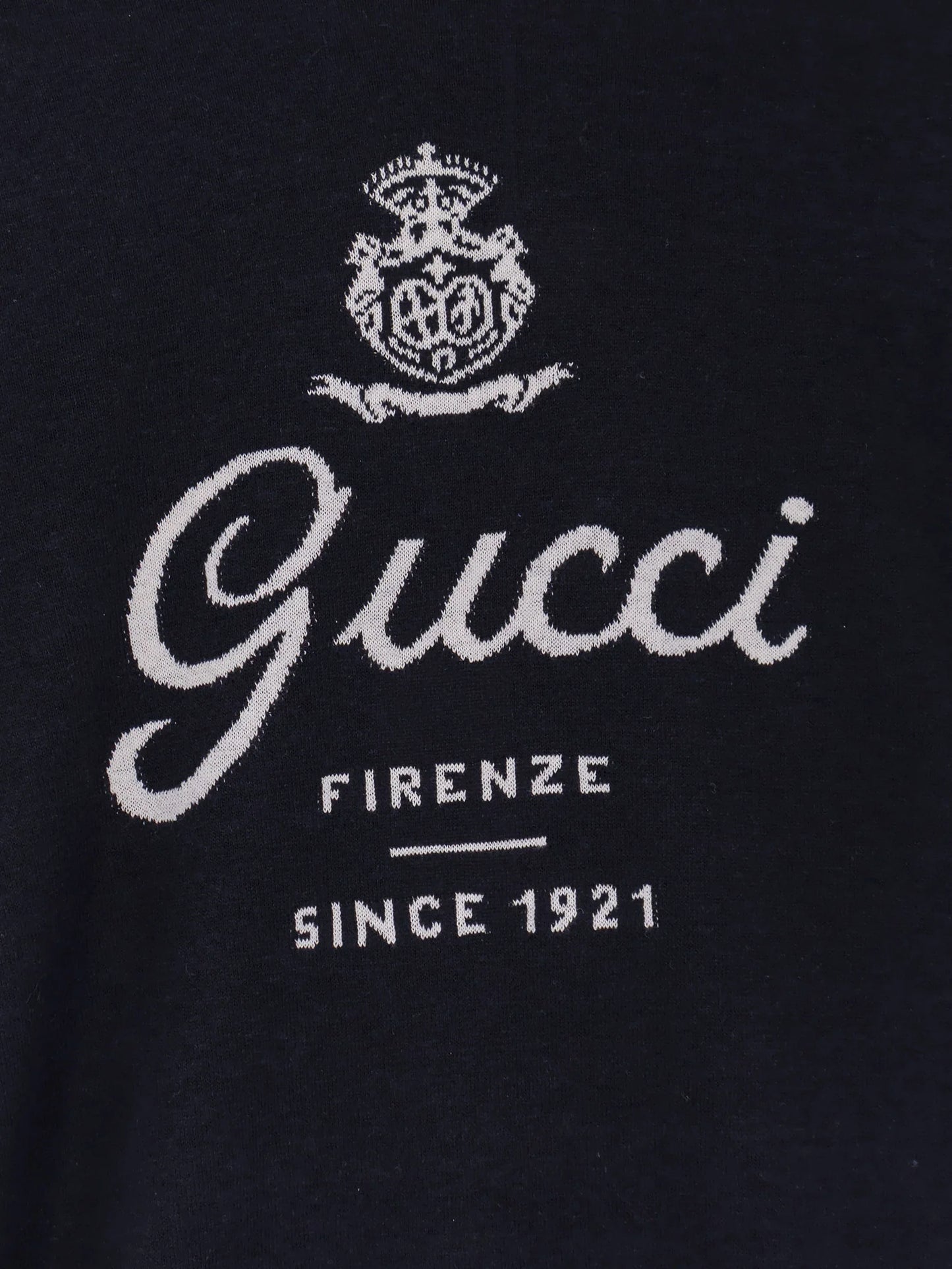 Gucci Silk And Linen Sweater With Gucci Firenze Since 1921 Inlay