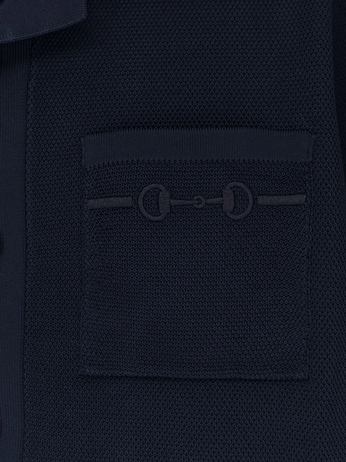 Gucci Viscose Blend Polo Shirt With Front Horsebit Embroidery