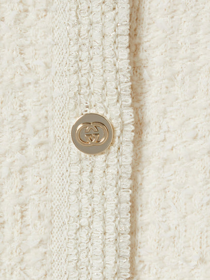 Gucci Wool and cotton blend cardigan - Ivory Silver Mc