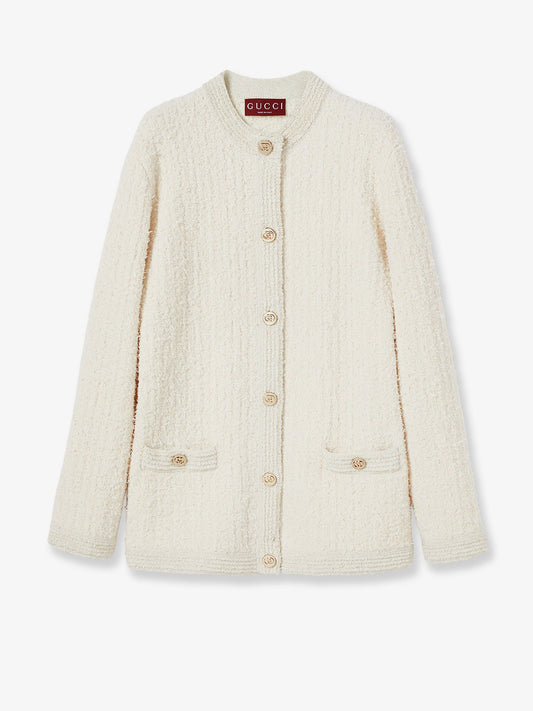 Gucci Wool and cotton blend cardigan - Ivory Silver Mc
