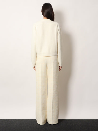 Gucci Wool and cashmere cardigan with metal Horsebit - White Mix