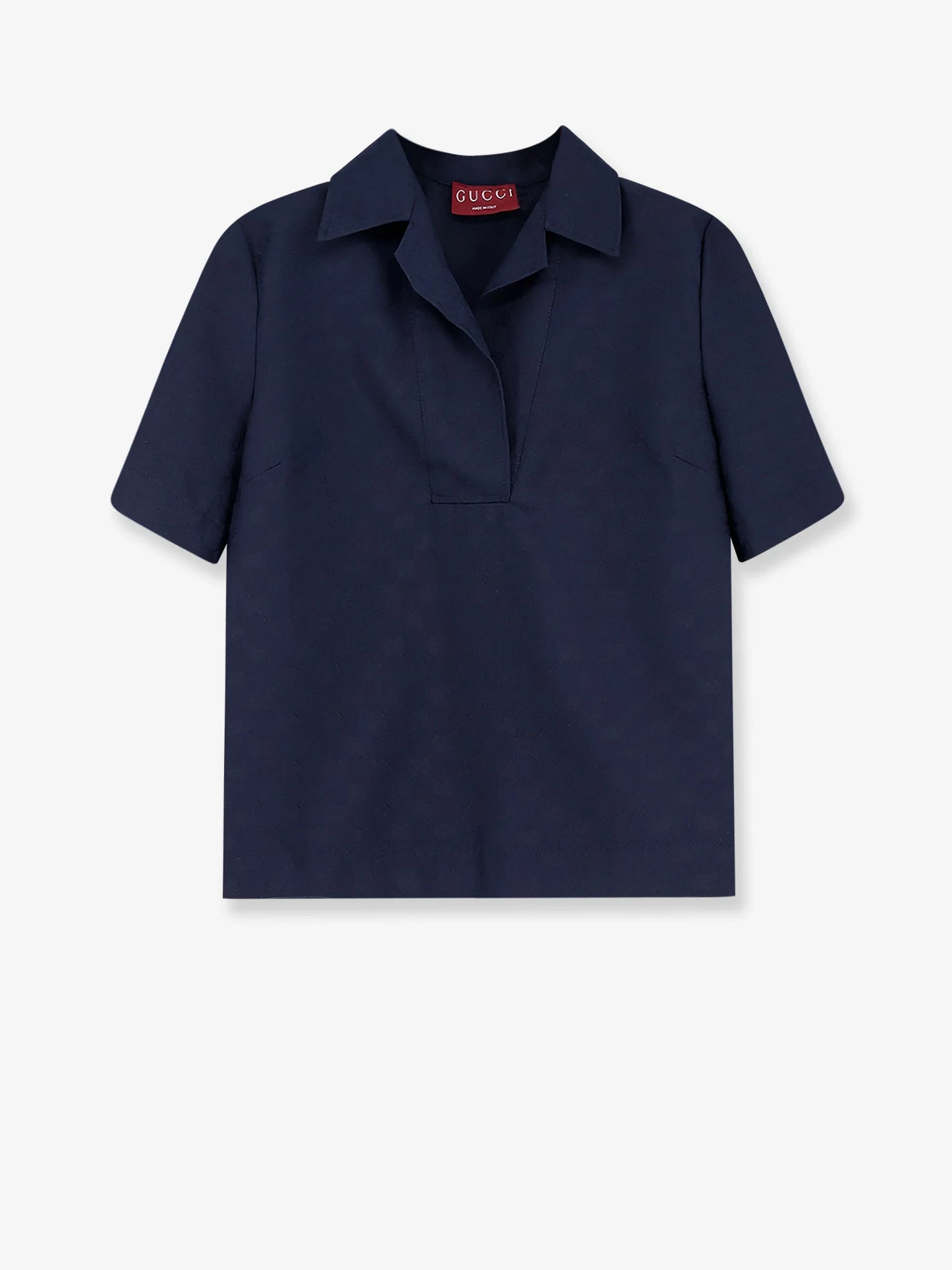 Gucci Fabric Polo Shirt With Gg Pattern