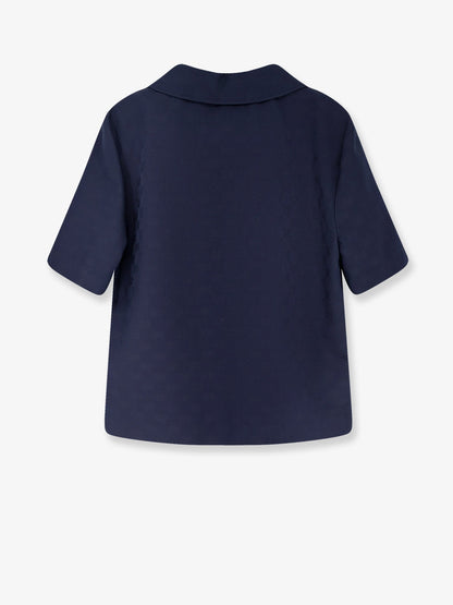Gucci Fabric polo shirt with GG pattern - Tide