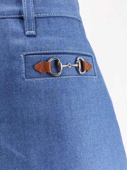 Gucci Cotton Shorts With Frontal Iconic Horsebits