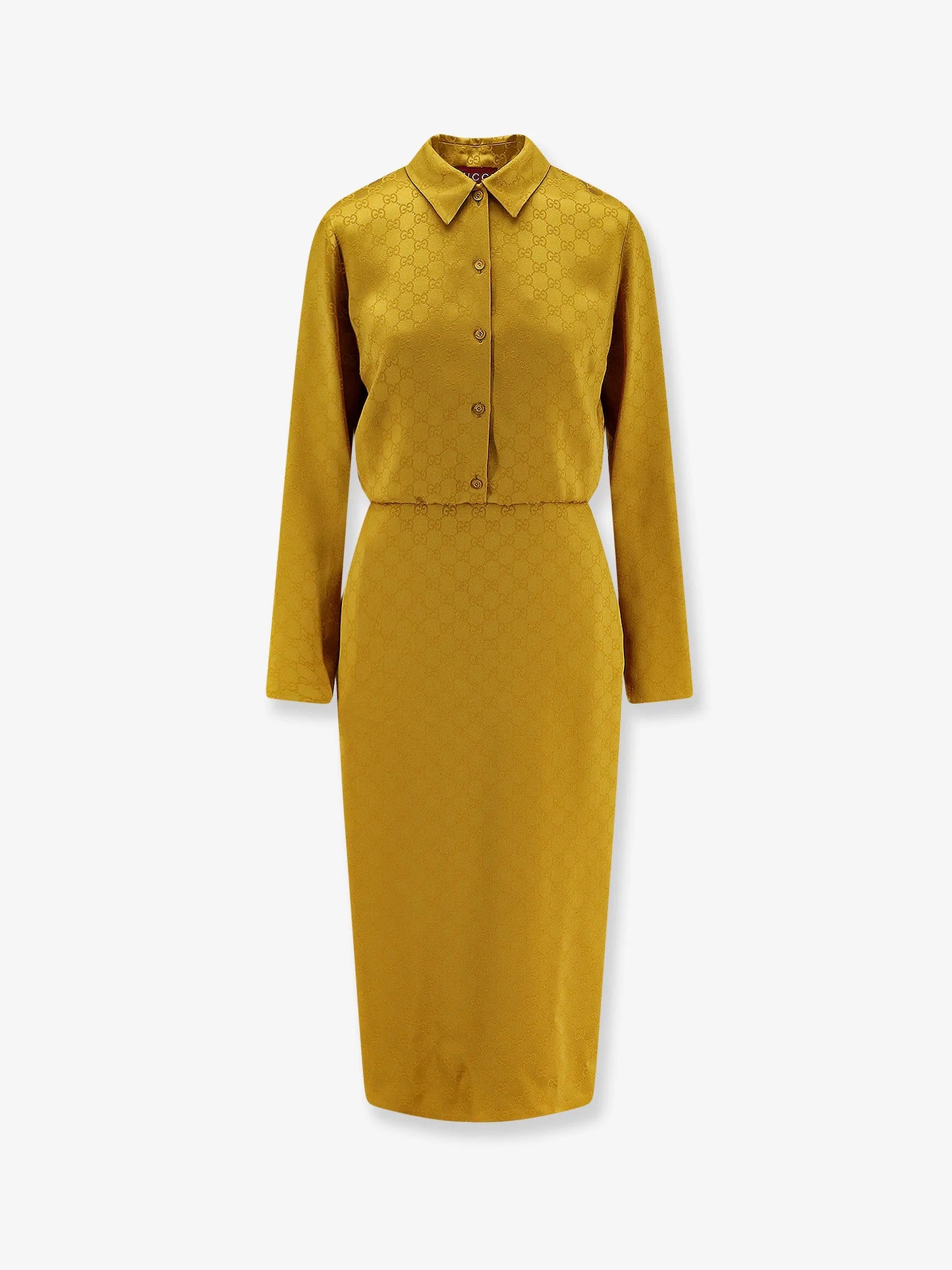 Gucci Gg Satin Chemisier Dress