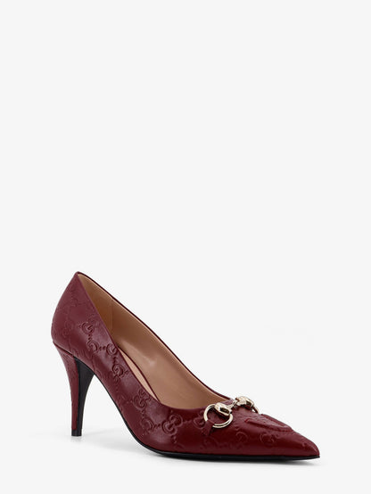 Gucci Gucci Rosso Ancora GG leather décolleté