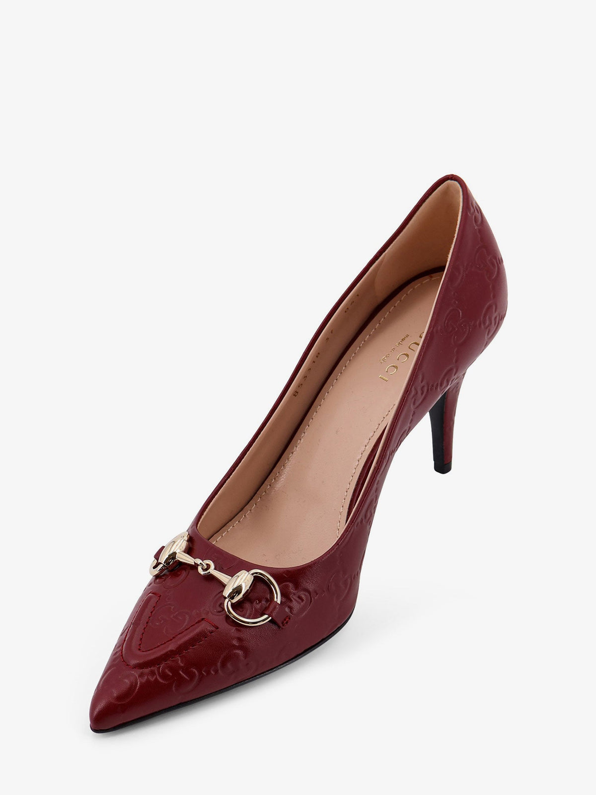 Gucci Gucci Rosso Ancora GG leather décolleté