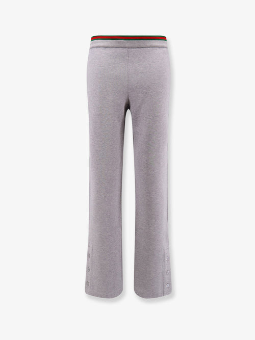 Gucci Cotton blend trouser with Web detail - Grey Melange