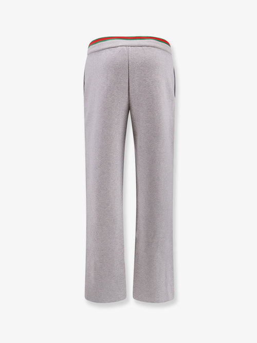 Gucci Cotton blend trouser with Web detail - Grey Melange