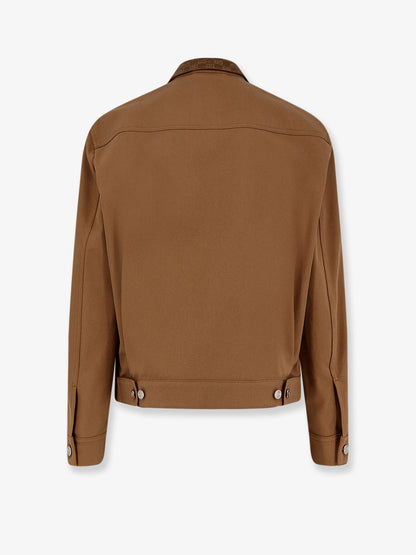 Gucci Canvas Jacket with GG details - Camel